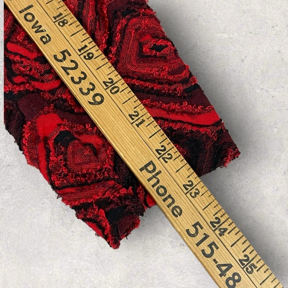 Ali Miles Sweater Womens Large Red Black Cowl Sleeve Art To Wear A99 - Picture 8 of 12